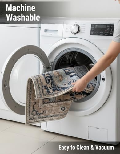 Chair Mat 5x6, Washable Low Pile Area Rug for Living Room