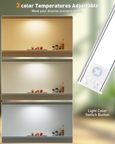 Under Cabinet Lighting Wireless, Motion Sensor Night Lights, 2 Pack