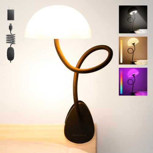 Shroommate Dorm Room Essential Clip On Bed Light for Dorm Room - Black - color: Black