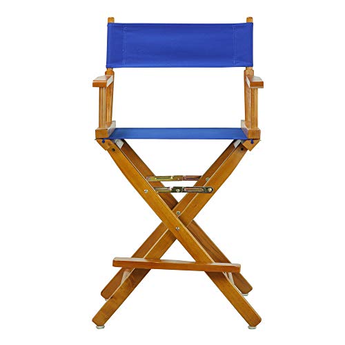 Casual Home 24" Director's Chair Honey Oak Frame-Royal Blue Canvas - color: Honey Oak Frame/Royal Blue Canvas, size: 24" - Counter Height, style: Honey Oak Frame
