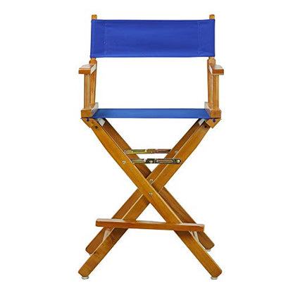 Casual Home 24" Director's Chair Honey Oak Frame-Royal Blue Canvas - color: Honey Oak Frame/Royal Blue Canvas, size: 24" - Counter Height, style: Honey Oak Frame