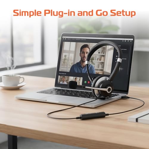Spracht USB Wired Headphones for Work, WorkIT! Single Ear Computer Headset with Microphone, USB A & USB C Head Sets, Comfortable Wired Headphones with Microphone for Work, Online, Office - style: Single Ear