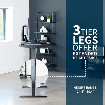 VIVO Black 60 x 24 in Standing Desk, DESK-KIT-2B6B - color: Black Top / Black Frame, size: 60 x 24