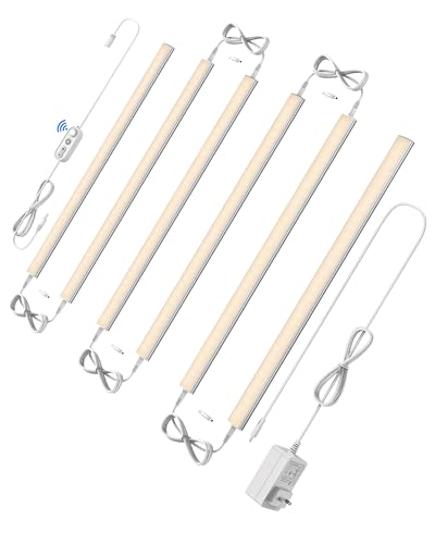 Motion Sensor Cabinet Lighting Plug in - 6 Pcs 12 inches Warm White - color: Warm White 2700K, size: Motion sensor-6 pack