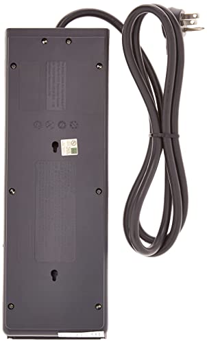 Belkin 8-Outlet Power Strip Surge Protector w/Flat Plug, 6ft Cord – Ideal for Computers, Home Theatre, Appliances, Office Equipment (3,550 Joules) - (Pack of 3) - size: 3 Pack, style: 3 Pack