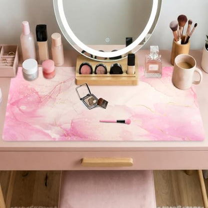 PU Leather Makeup Mat for Vaniaty Top Vanity Protector - color: Marble
