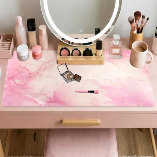 PU Leather Makeup Mat for Vaniaty Top Vanity Protector - color: Marble