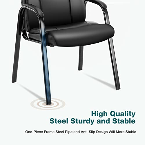 OLIXIS Office Waiting Room Chairs Set of 1, Stationary Side Guest Chair - color: Inky