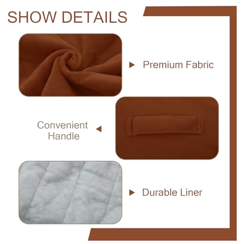 MeMoreCool Square Stuffed Pouf Ottoman Foot Rest, Floor Pouf Foot Stool with Foam Chunk Filling, Soft Stuffed Ottoman Footrest for Living Room, Coffee - color: Striped Coffee