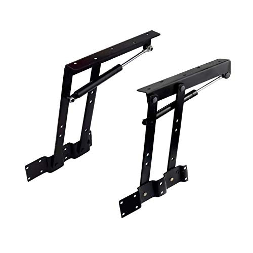 2 Pcs Lift Top Coffee Table Hinges,Gas Hydraulic Mechanism | Hinge brackets only,screws not included,for lift top coffee tables,folding desks,storage tops and bench tops