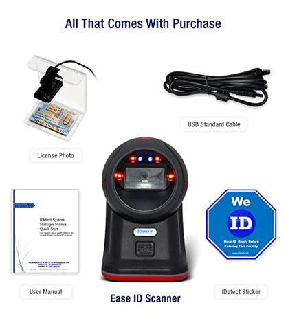 IDetect ID Scanner - Age Verification for Bars and Clubs - Drivers License Reader and Identification Card Scanner for Computers, Tablets, & POS - Stops Unwanted IDs (License Photo) - style: License Photo