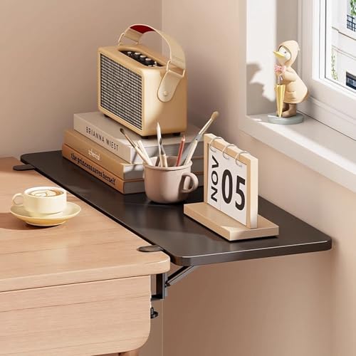 20 x 7.8 Inch Adjustable Ergonomic Clamp-On Desk Extender Tray, Black - color: Black
