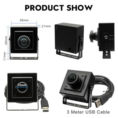 120fps USB Camera 12Megapixel High Speed Starlight Lightburn Low Illumination Slow Motion 4K Webcam with 185Degree Fisheye Wide Angle Lens Plug and Play for Inspection Microscope 3D Printer - size: 185 Degree Fisheye Wide Angle Lens