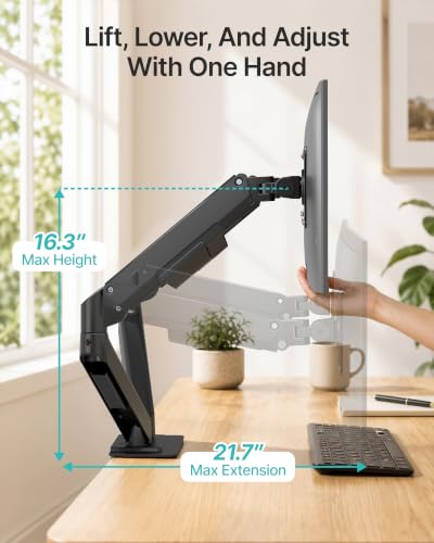 Dual Monitor Arm for Up to 32 Inch Screens, Heavy Duty Monitor Mount | Curved Monitor Stand with Clamp and Grommet Base,for 2 Screens,Holds up to 19.8 lbs,for 75/100 Vesa Mount,for Home Office - style: Dual Monitor Arm