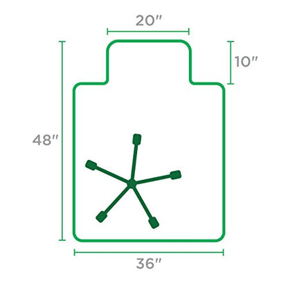 Dimex Hard Floors Office Mat Chair Mat, 36" x 48" (15110630) - size: 36" x 48"