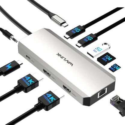 WAVLINK Laptop Docking Station, WAVLINK Docking Station Dual HDMI
