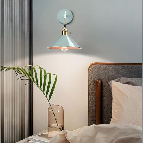Sea Green Iron Plug-in Dual Mount Wall Sconces, 2-Pack - color: Plug in Sea Green*2Pcs