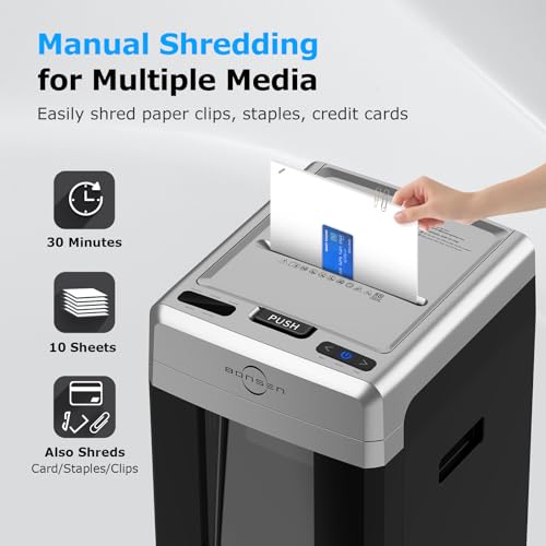 BONSEN 320-Sheet Micro Cut P-5 High Security Auto Feed Heavy Duty Shredder