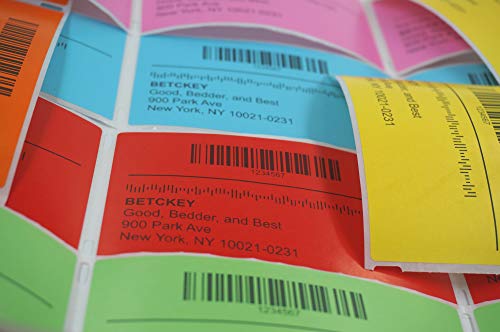 BETCKEY - 1.25" x 1" (32 mm x 25 mm) Thermal Labels, [6 Roll/Green] - color: Green, size: 1.25 in x 1 in