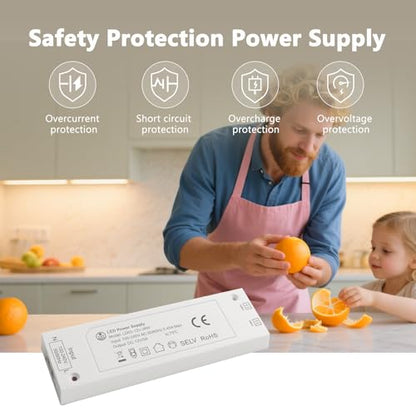 VST Touch Control 6 Pack Under Cabinet Lighting, 2700K-6500K, Silver | LED Cabinet Light Bars, Dimmable & Adjustable Color Temperature, Ultra Thin Linkable Under Counter Lights for Kitchen, Closet - color: Silver