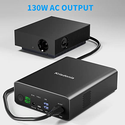 Power Bank with AC Outlet, 80000mAh Portable Laptop Charger | 296Wh Power Station, USB C 100W Battery Pack for MacBook Pro/Air/iPhone/iPad/Dell/HP