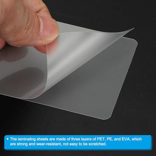 PATIKIL Thermal Laminating Pouches 2.4"x4.2" 5 Mil Transparent Laminating