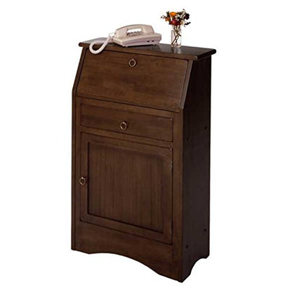Ergode Walnut Secretary Desk with Fold-Down Table