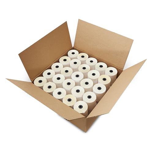 3" x 95' 2-PLY CARBONLESS WHITE/CANARY PoS RECEIPT PAPER - 50 ROLLS - size: 3" x 95' 2-Ply W/C