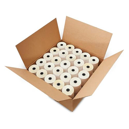 3" x 95' 2-PLY CARBONLESS WHITE/CANARY PoS RECEIPT PAPER - 50 ROLLS - size: 3" x 95' 2-Ply W/C