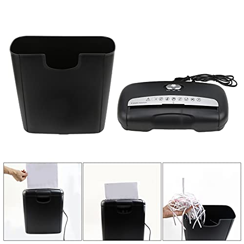 NDNCZDHC 6 Sheet Paper Shredder for Home Office Use, Strip Cut Micro Cut Paper Shredder with 10L Bin, Heavy Duty Office Small Shredder