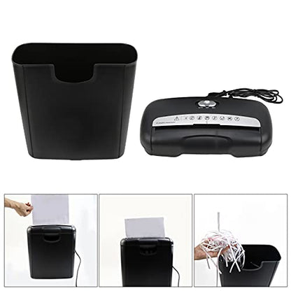 NDNCZDHC 6 Sheet Paper Shredder for Home Office Use, Strip Cut Micro Cut Paper Shredder with 10L Bin, Heavy Duty Office Small Shredder