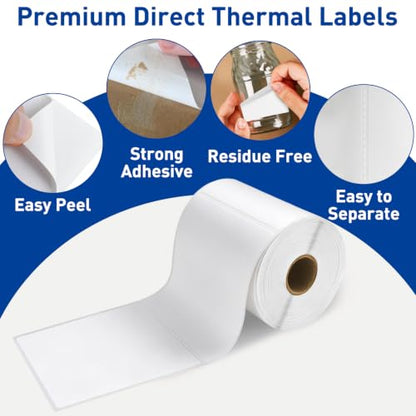 ESSENTIAL 4" x 4" Direct Thermal Shipping Labels (350 Labels, 1 Roll) - size: 4"x4"