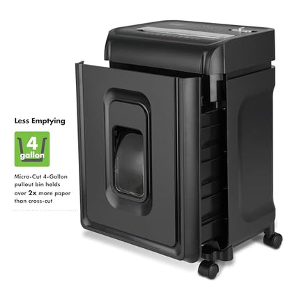 Aurora AU1085MA High-Security 10-Sheet Micro-Cut Paper and Credit Card Shredder with 4-Gallon Pullout Wastebasket/ 20 min Run Time - size: 10-Sheet MicroCut