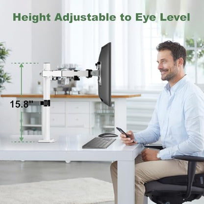UPGRAVITY White Dual Monitor Mount Stand for Two 17"-32" Screens