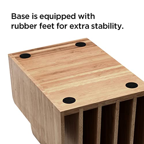 MobileVision Bamboo Multi Device Organizer for Smartphones, Tablets and Laptops, 5 Slots - color: 5 -Slot Stand
