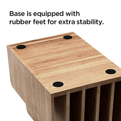 MobileVision Bamboo Multi Device Organizer for Smartphones, Tablets and Laptops, 5 Slots - color: 5 -Slot Stand