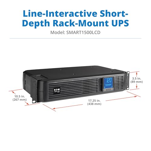 Eaton Tripp Lite SMART1500LCD 1500VA 2U Rack Mount UPS 900W Battery Backup - size: 1500VA / Non-Expandable, style: Rack Mount