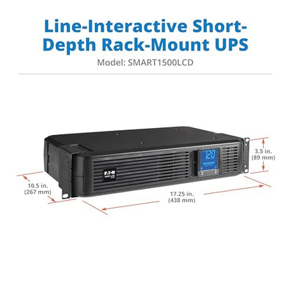 Eaton Tripp Lite SMART1500LCD 1500VA 2U Rack Mount UPS 900W Battery Backup - size: 1500VA / Non-Expandable, style: Rack Mount
