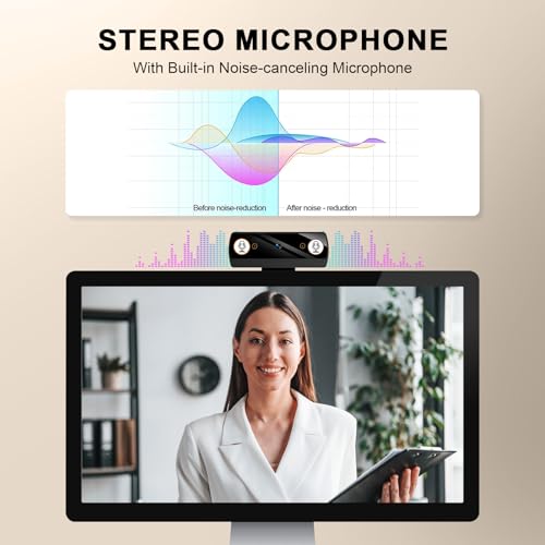 Diccik 1080P Webcam with Microphone, Full HD Video Calling Web Camera, HD Light Correction Streaming Webcam for Zoom/Skype/Teams, Plug and Play PC Camera Web cam for Windows & Mac - style: K1-1080