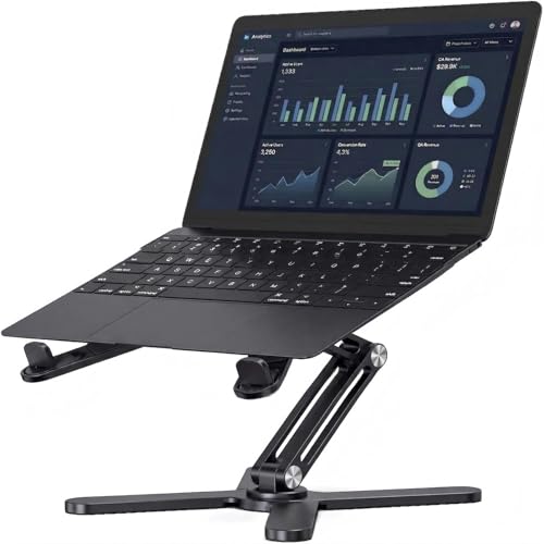 Atizzy 360 Rotating Laptop Stand Riser, Foldable for Desk, Black - color: Black