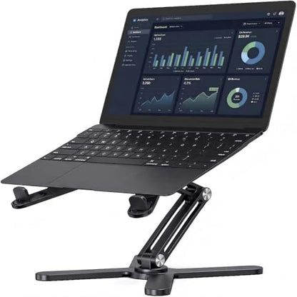 Atizzy 360 Rotating Laptop Stand Riser, Foldable for Desk, Black - color: Black