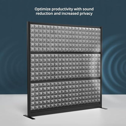 Stand Up Desk Store Studio Modular Wall and Sound Absorbing Room Divider | Sound Dampening Acoustic Panels for Office Cubicle | Noise Reduction and Noise Canceling Office Partition (70'' x 70'') - size: 70" x 70"