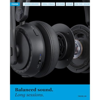 TREBLAB C7-Pro Wireless Bluetooth Headset, 60H Playtime, Bluetooth 5.3