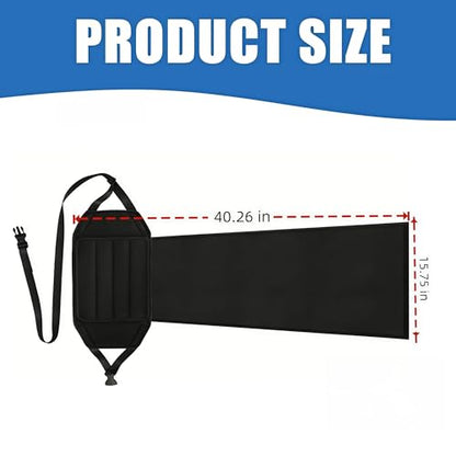 Portable Airplane Foot Hammock, Height Adjustable Feet & Leg Rest for Plane Travel, Office, Desk, Bus, Train, Long Trip (Black)