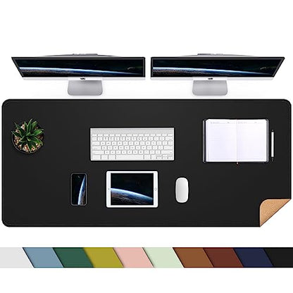 AFIING Large Desk Mat, 47" x 17", Black - color: Black, size: 47" x 17"