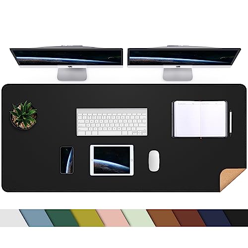 AFIING Large Desk Mat, 47" x 17", Black - color: Black, size: 47" x 17"
