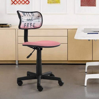 Urban Lifestyle Printed Swivel Mesh Chair, Wild and Free - color: Wild and Free