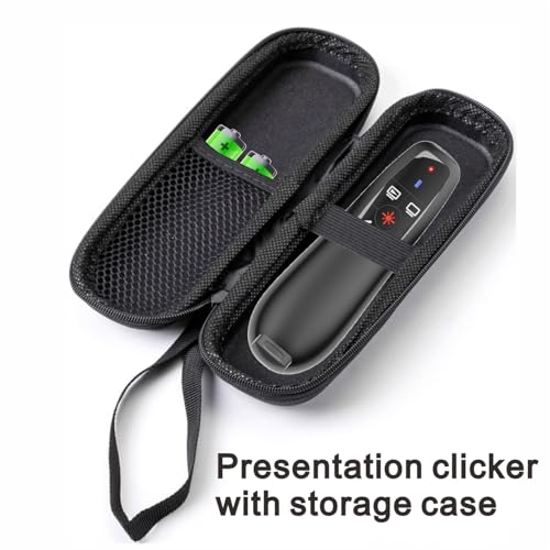 Presentation Clicker with Case Storage, Wireless Presenter Remotes with USB-A&C Receiver,Suitable for Both Desktop Computers and laptops, Mac Keynote,Including Batteries and Storage Bag,LBBYDDLL