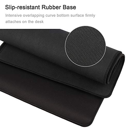 Gaming Mouse Mat/Mouse Pad 31.5x11.8x0.12Inch | XXL mouse pad | table mat/large size | improved precision and speed | rubber base for stable Grip on smooth surfaces non-slip (80x30 Black) - color: 80x30 Black