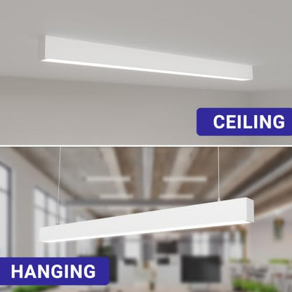 JTT 8FT LED Linear Light White, 100/80/60W 8' Linkable Office Light 4Pack - color: White 4 Pack（8FT）